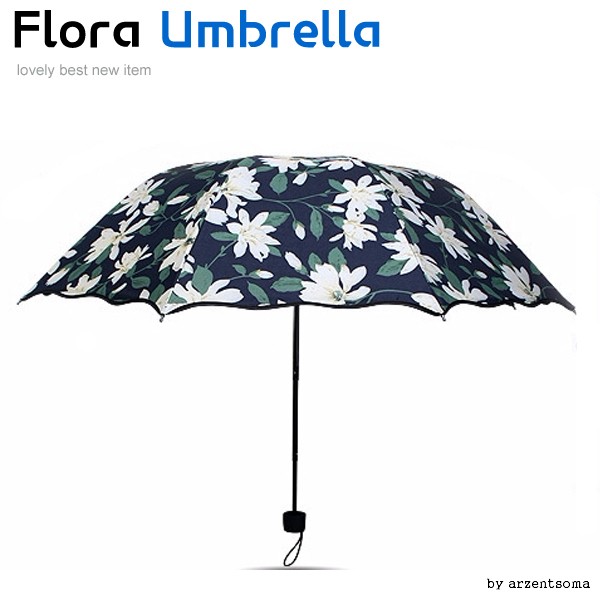Dmm (파우치나라) 프리미엄 x 플로라 x 4단 우산 (8k)양산