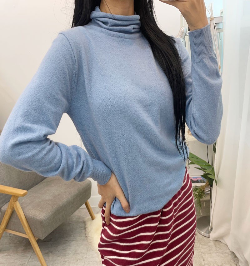 (완사입/파샬) 루즈핏 기본 무지 데일리 폴라 니트/10장/3000
